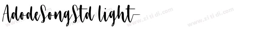 AdodeSongStd light字体转换